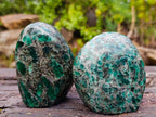 Polished Emerald Mica 'Mutokolite' Standing Display Pieces x 3 From Mutoko, Zimbabwe