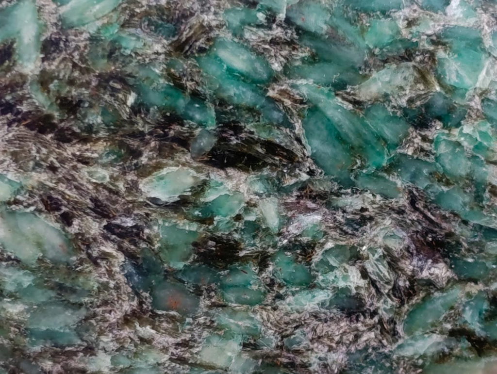 Polished Emerald Mica 'Mutokolite' Standing Display Pieces x 3 From Mutoko, Zimbabwe