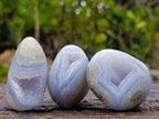 Polished and Natural Blue Lace Agate Free Forms x 35 From Nsanje, Malawi