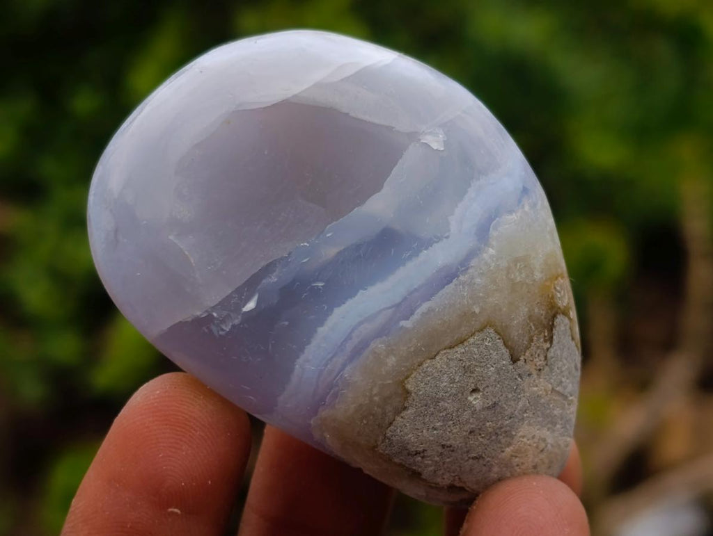 Polished and Natural Blue Lace Agate Free Forms x 35 From Nsanje, Malawi