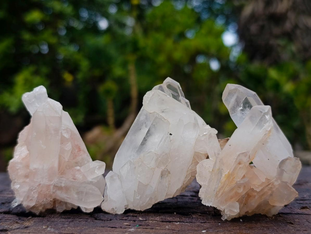 Natural Small Malagasy Quartz Clusters x 35 From Madagascar