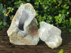 Natural Blue Lace Agate Specimens x 2 From Nsanje, Malawi