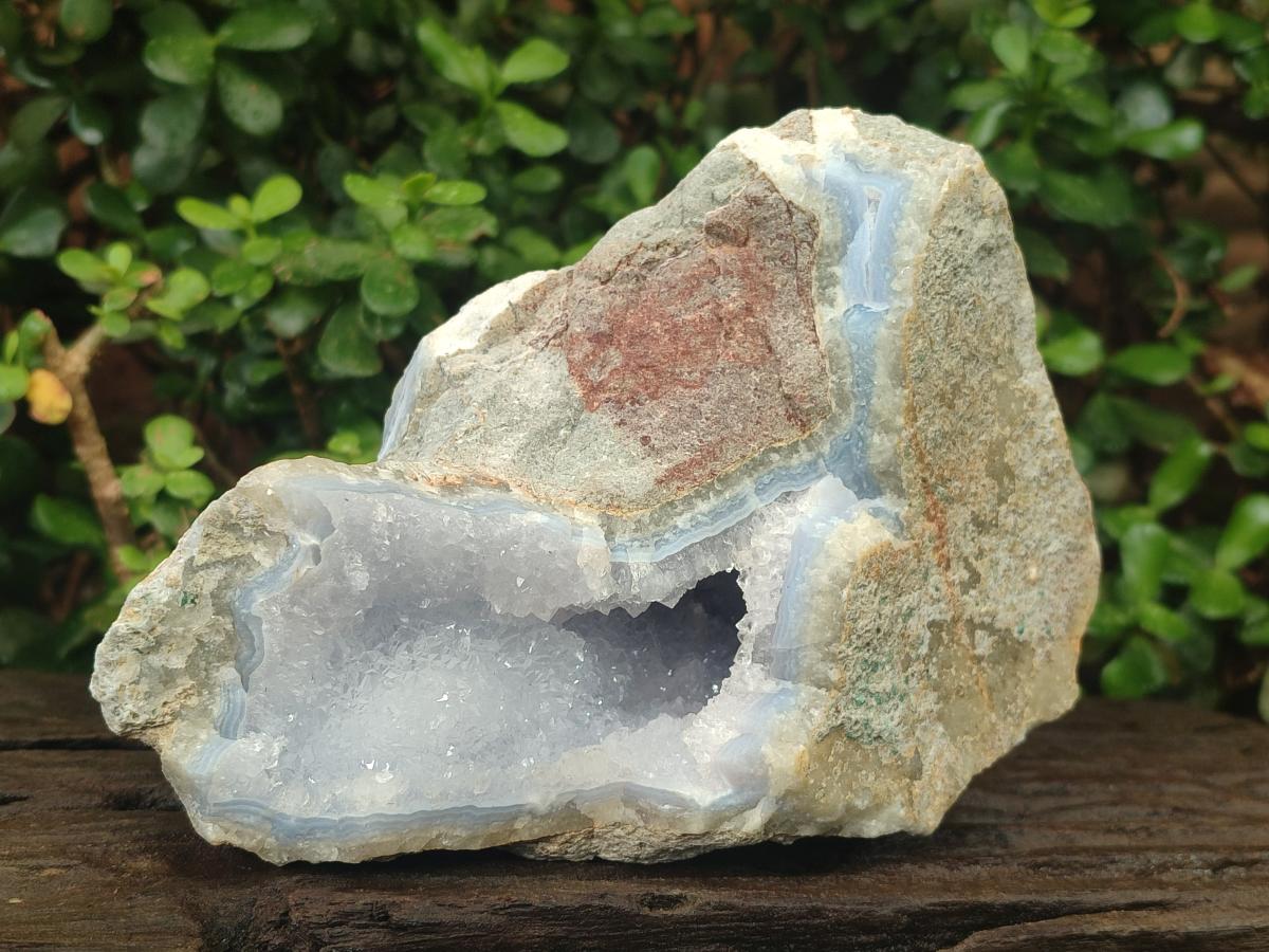 Natural Blue Lace Agate Specimens x 2 From Nsanje, Malawi