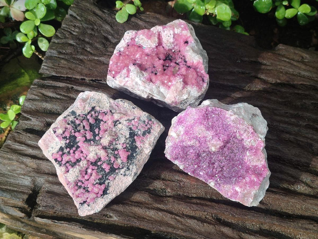 Natural Cabinet Size Spherocobaltite Specimens x 3 From Mashamba West Mine, Congo