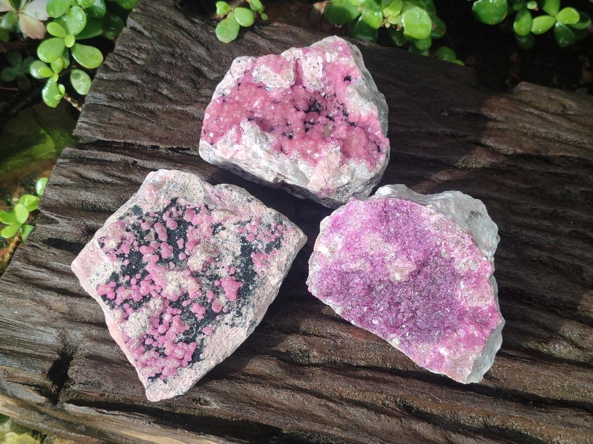 Natural Cabinet Size Spherocobaltite Specimens x 3 From Mashamba West Mine, Congo