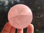 Polished Gemmy Rose Quartz Spheres x 3 From Madagascar