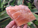 Natural Large Rhombohedral Sunset Orange Calcite Specimens x 3 From Spitzkop, Namibia