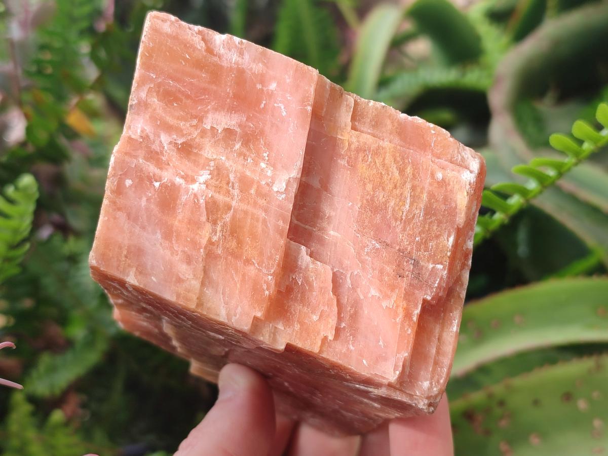 Natural Large Rhombohedral Sunset Orange Calcite Specimens x 3 From Spitzkop, Namibia