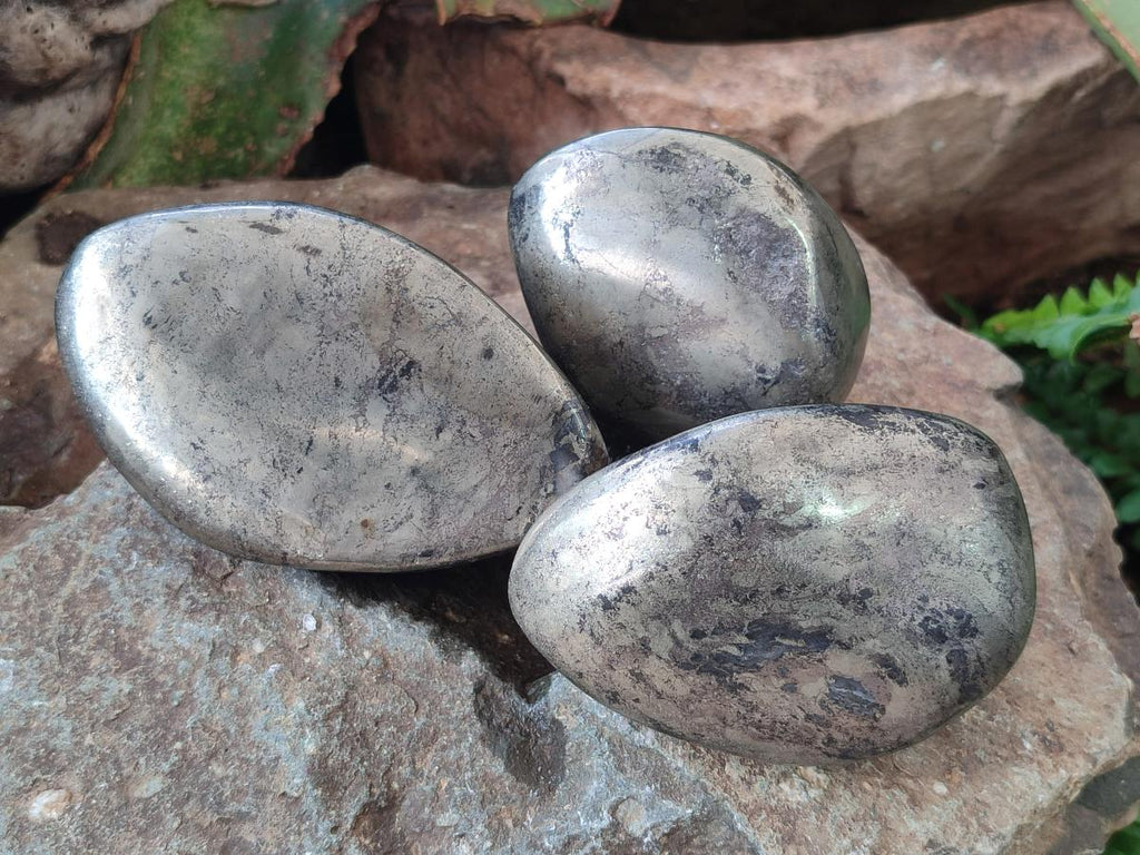 Polished Basalt Pharaoh Stone Free Forms x 3 From Iron Duke Mine, Zimbabwe