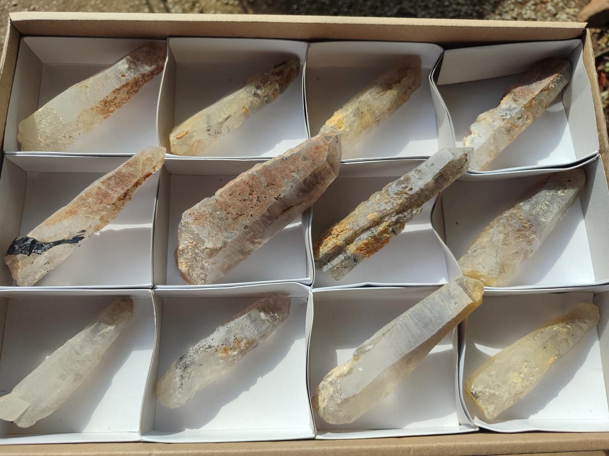 Natural Smokey Quartz Crystals x 12 From Erongo, Namibia