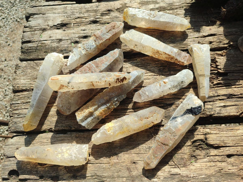Natural Smokey Quartz Crystals x 12 From Erongo, Namibia