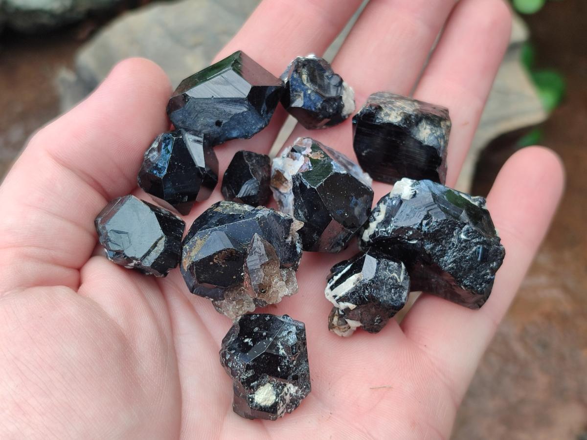 Natural Schorl Black Tourmaline Specimens x 58 From Erongo, Namibia