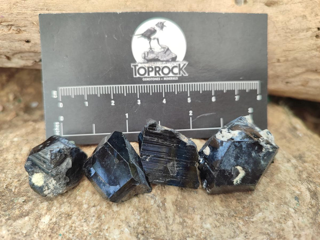 Natural Schorl Black Tourmaline Specimens x 58 From Erongo, Namibia