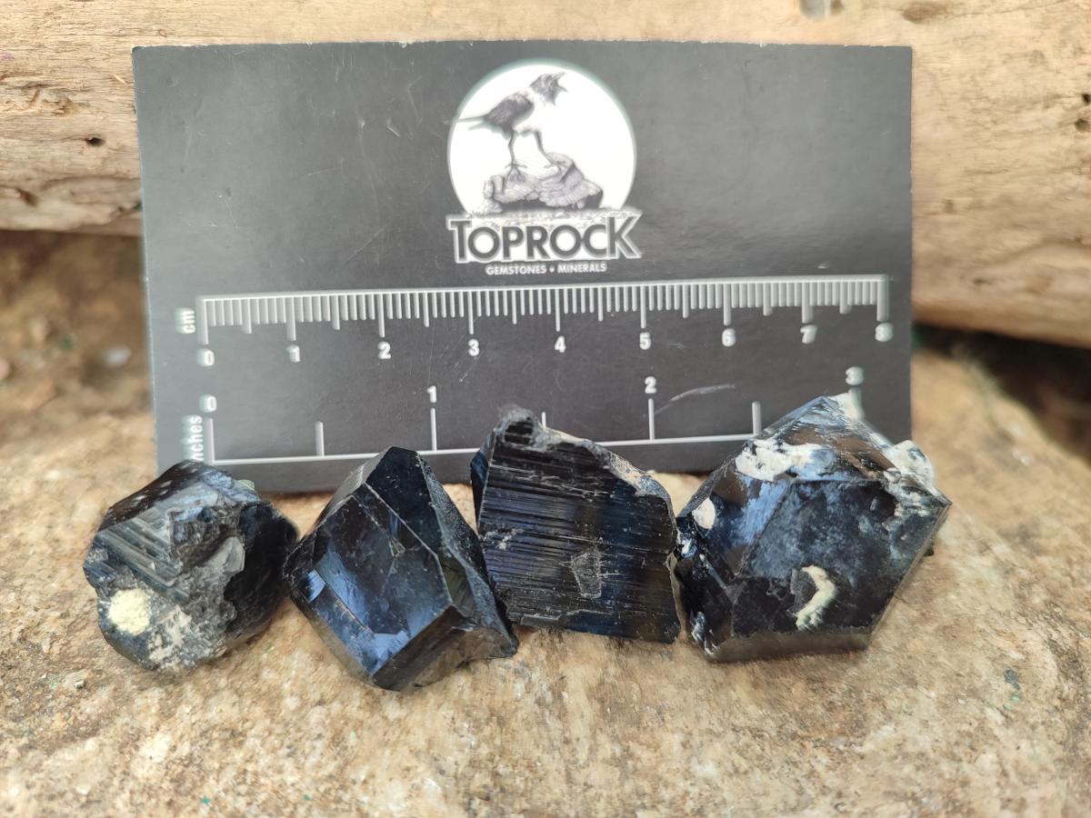 Natural Schorl Black Tourmaline Specimens x 58 From Erongo, Namibia