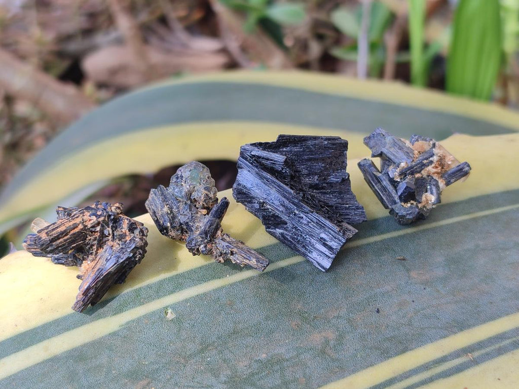 Natural Schorl Black Tourmaline Specimens x 58 From Erongo, Namibia
