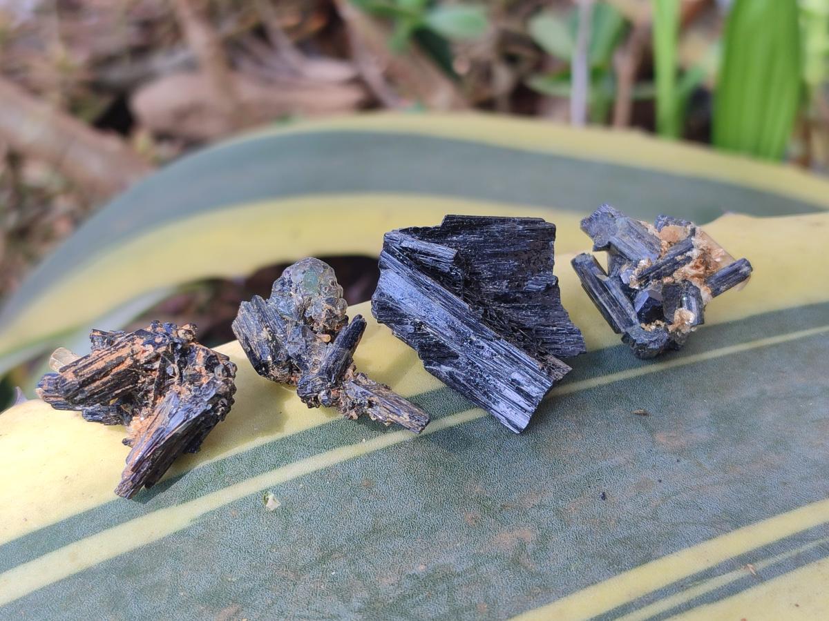 Natural Schorl Black Tourmaline Specimens x 58 From Erongo, Namibia