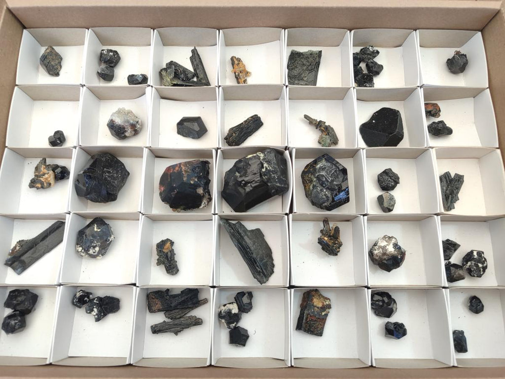 Natural Schorl Black Tourmaline Specimens x 58 From Erongo, Namibia