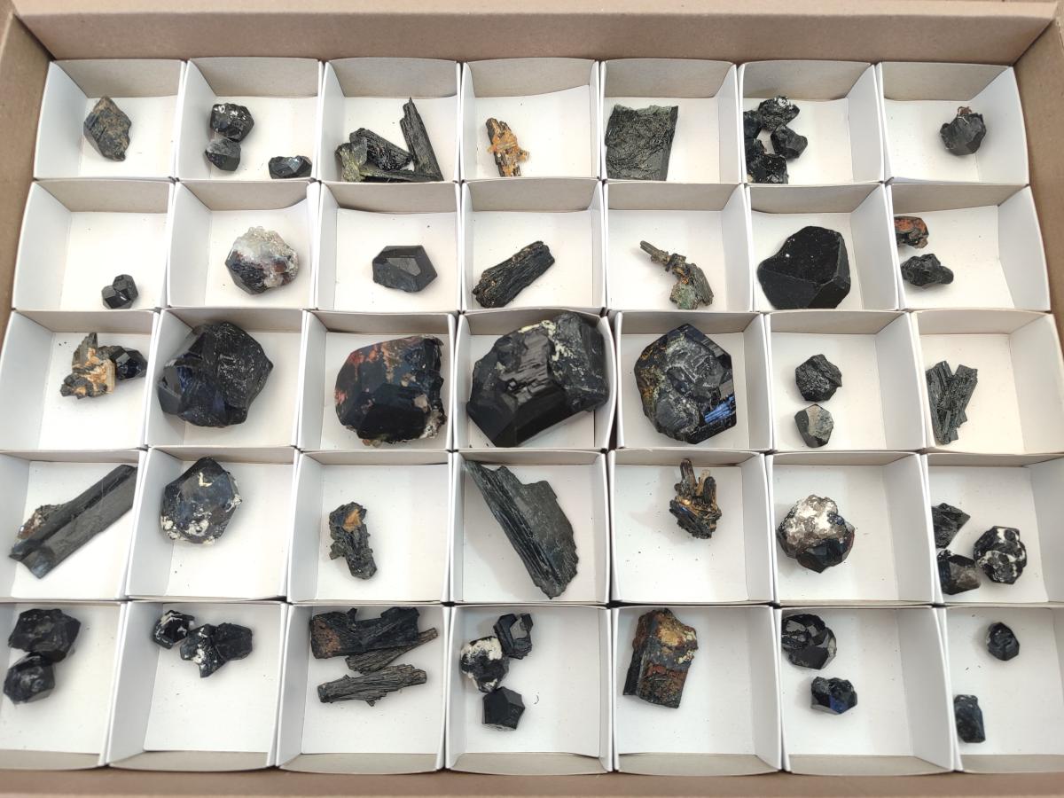 Natural Schorl Black Tourmaline Specimens x 58 From Erongo, Namibia