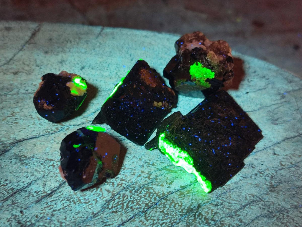 Natural Schorl Black Tourmaline Specimens x 58 From Erongo, Namibia
