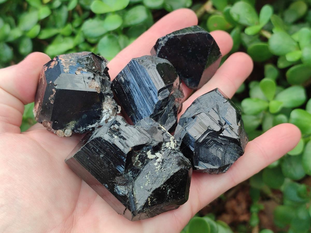 Natural Schorl Black Tourmaline Specimens x 58 From Erongo, Namibia