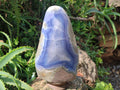 Polished XL Blue Lace Agate Standing Display Piece x 1 From Nsanje, Malawi