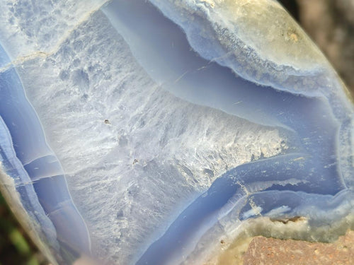 Polished XL Blue Lace Agate Standing Display Piece x 1 From Nsanje, Malawi