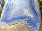 Polished XL Blue Lace Agate Standing Display Piece x 1 From Nsanje, Malawi