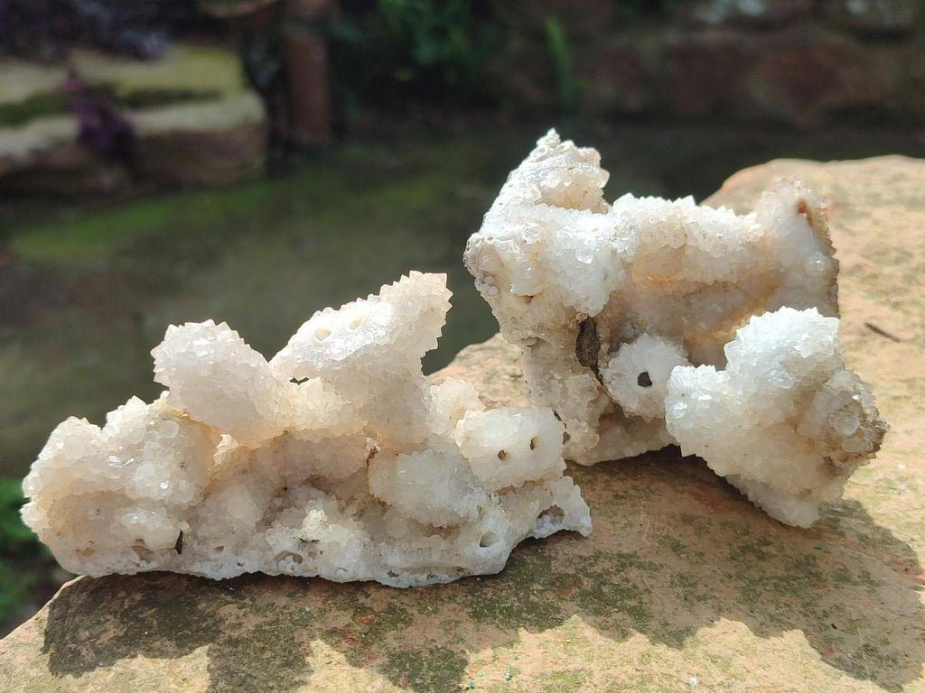 Natural Snow Finger Quartz Coated Clusters x 6 From Albert's Mountain, Lesotho