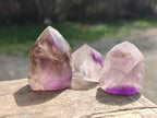 Polished Window Amethyst Crystals x 20 From Akansobe, Madagascar