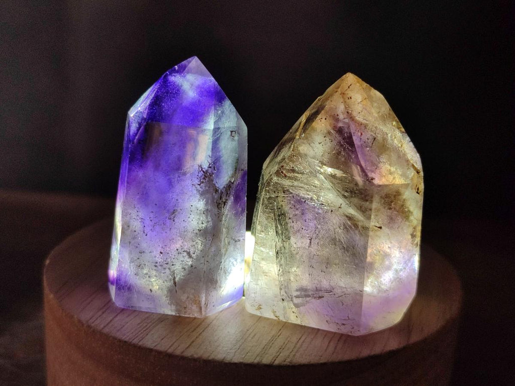 Polished Window Amethyst Crystals x 20 From Akansobe, Madagascar