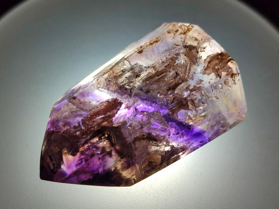 Polished Window Amethyst Crystals x 20 From Akansobe, Madagascar