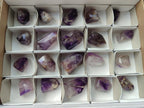 Polished Window Amethyst Crystals x 20 From Akansobe, Madagascar