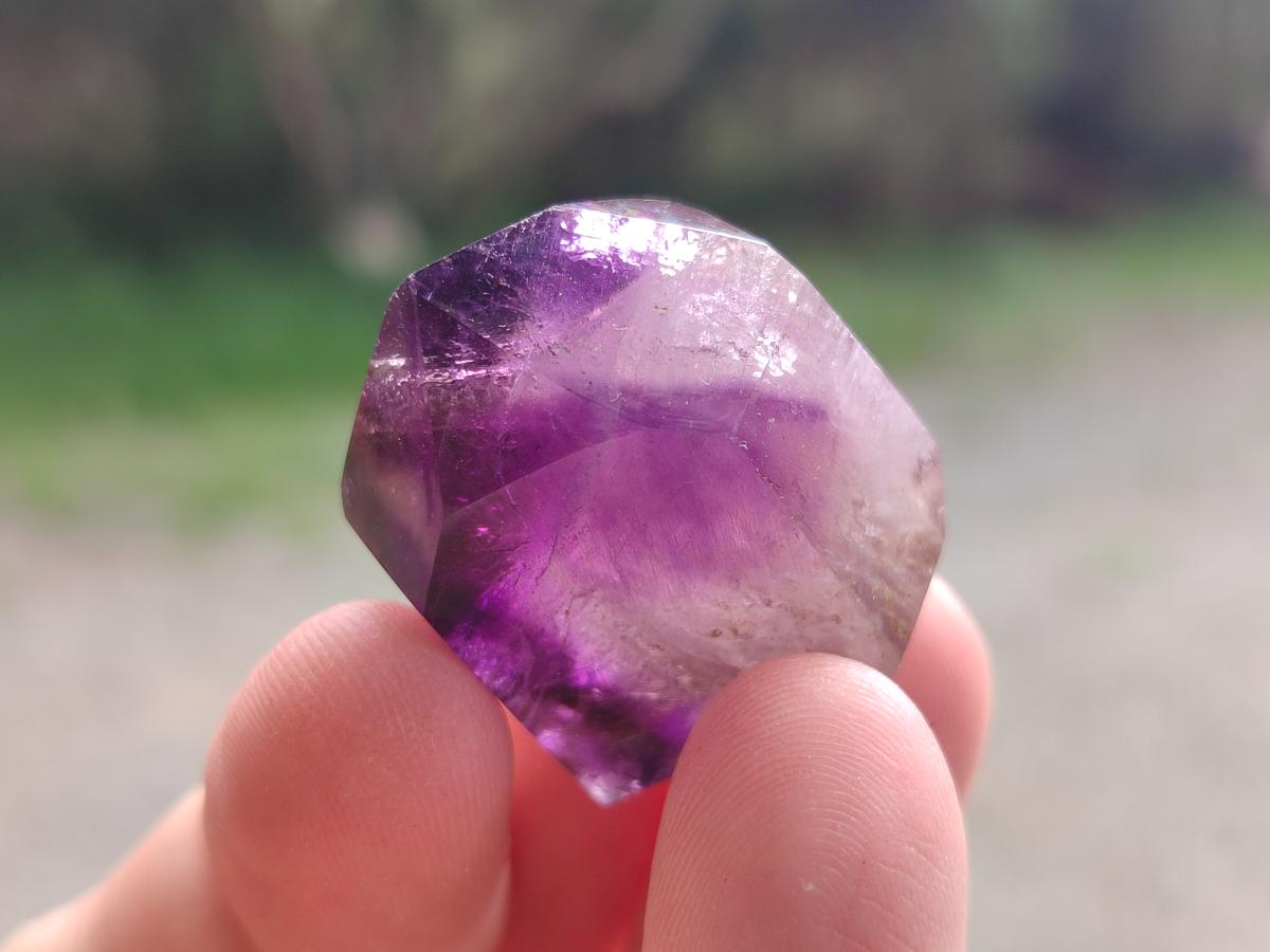 Polished Window Amethyst Crystals x 20 From Akansobe, Madagascar