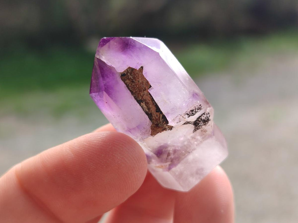 Polished Window Amethyst Crystals x 20 From Akansobe, Madagascar