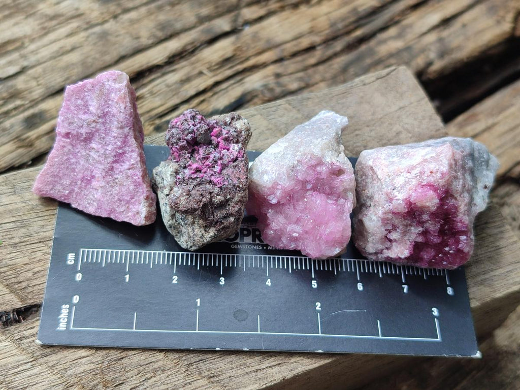 Natural Salrose Cobaltoan Dolomite Specimens x 16 From Kakanda, Congo