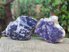 Polished One Side Lithium Silver Leaf Lepidolite Slices x 12 From Zimbabwe