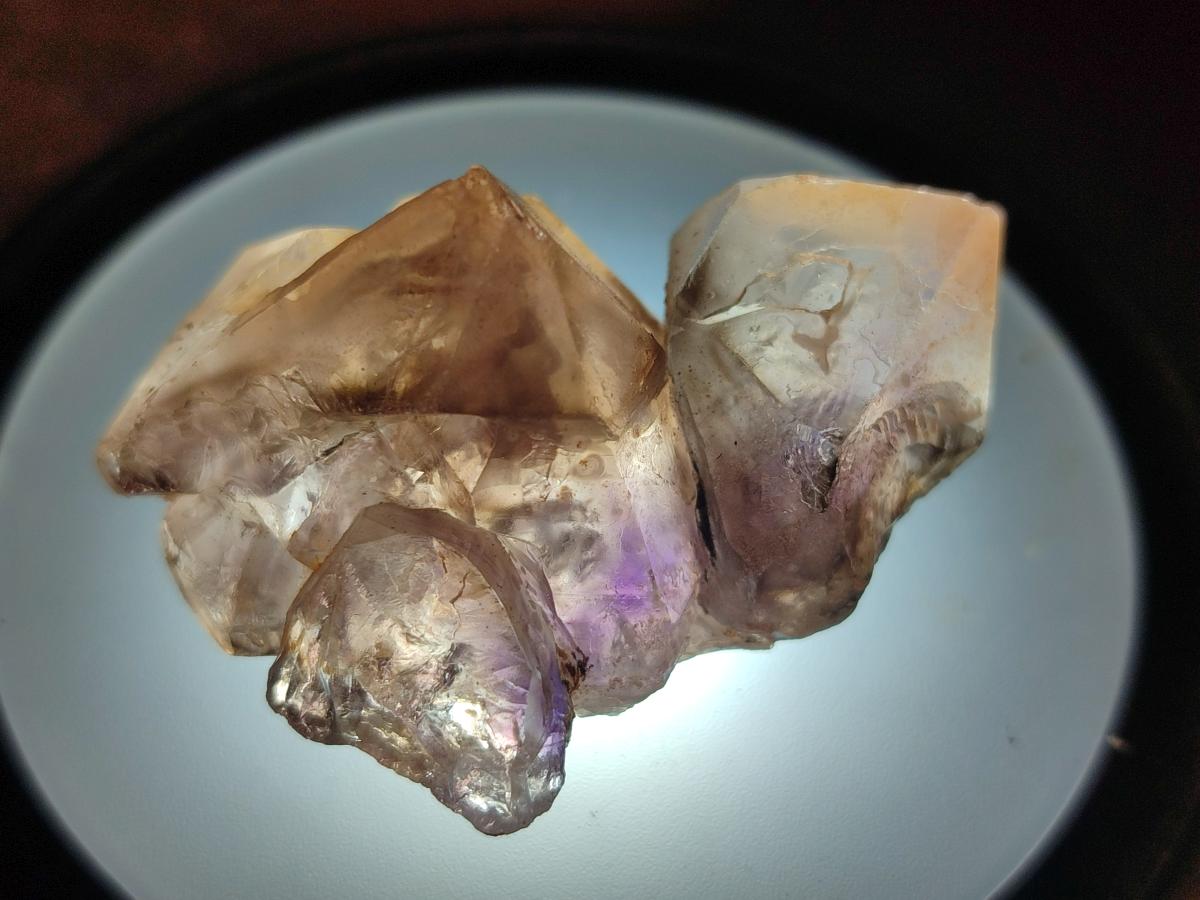 Natural Smokey Window Amethyst Crystals x 24 From Chiredzi, Zimbabwe