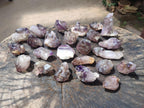 Natural Smokey Window Amethyst Crystals x 24 From Chiredzi, Zimbabwe