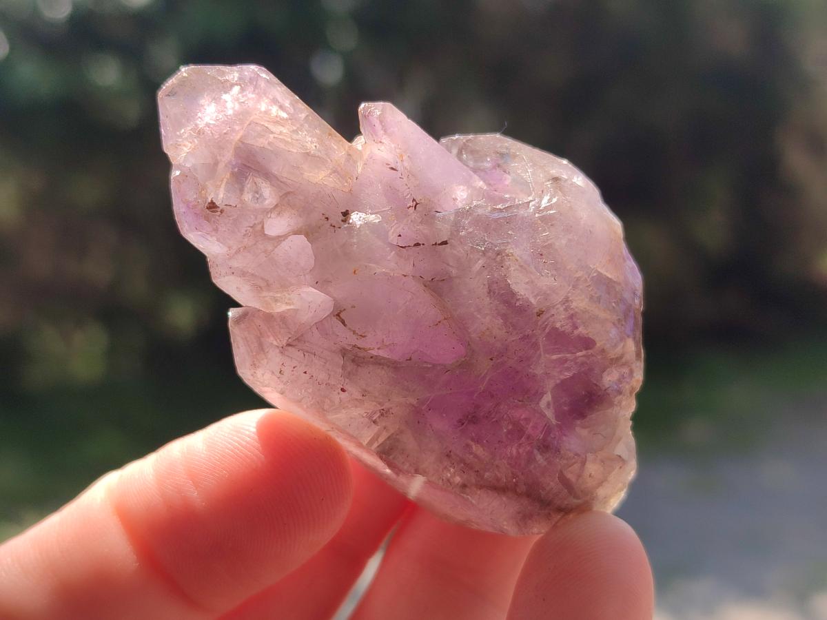 Natural Smokey Window Amethyst Crystals x 24 From Chiredzi, Zimbabwe
