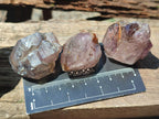 Natural Smokey Window Amethyst Crystals x 24 From Chiredzi, Zimbabwe