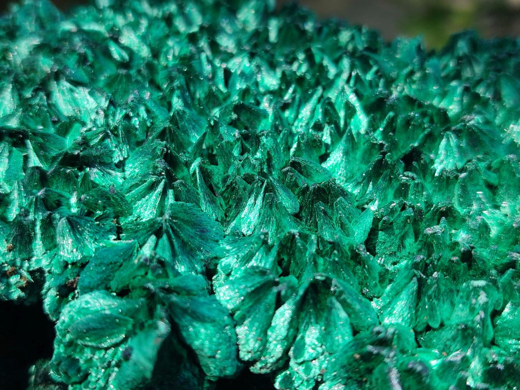 Natural Silky Malachite Specimens x 2 From Kasompe, Congo