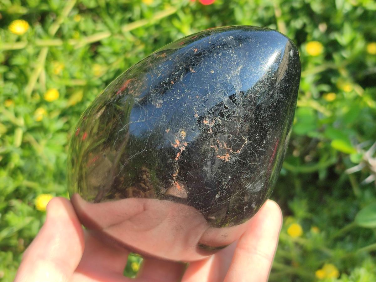 Polished Large Black Tourmaline Standing Display Piece x 1 From Madagascar