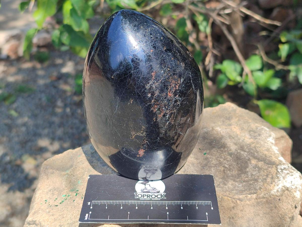 Polished Large Black Tourmaline Standing Display Piece x 1 From Madagascar
