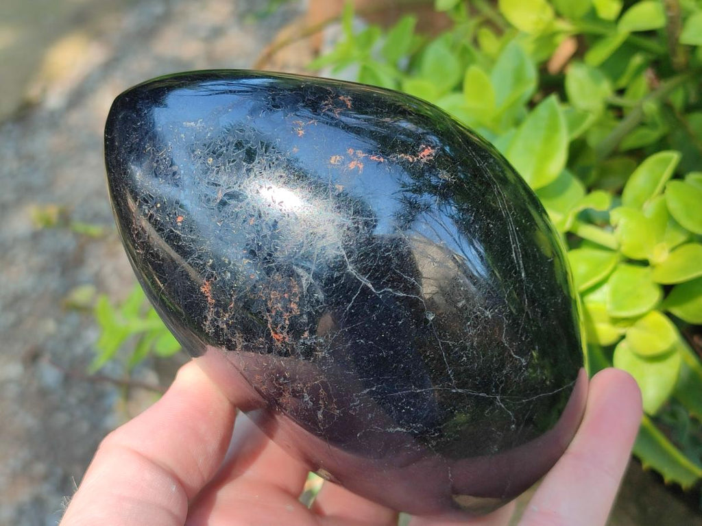 Polished Large Black Tourmaline Standing Display Piece x 1 From Madagascar
