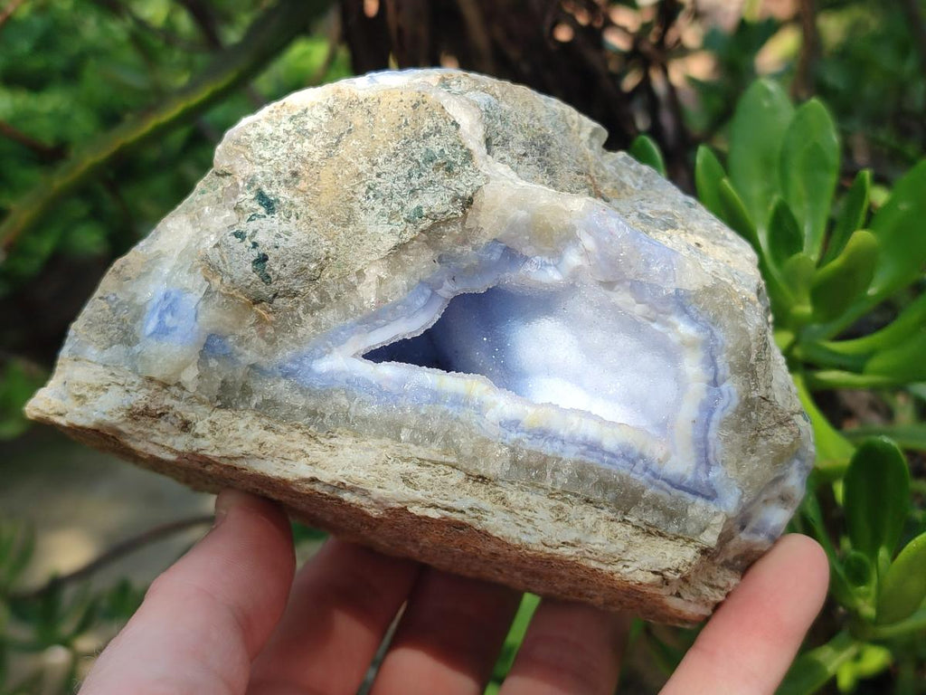 Natural Blue Lace Agate Specimens x 5 From Nsanje, Malawi