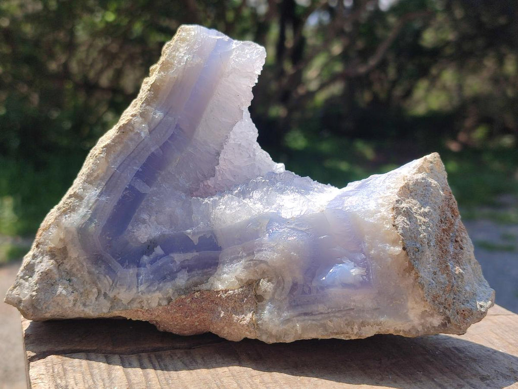Natural Blue Lace Agate Specimens x 5 From Nsanje, Malawi