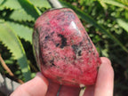 Polished Rhodonite Standing Display Pieces x 2 From Rhusinga, Zimbabwe