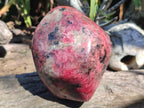 Polished Rhodonite Standing Display Pieces x 2 From Rhusinga, Zimbabwe