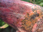 Polished Rhodonite Standing Display Pieces x 2 From Rhusinga, Zimbabwe