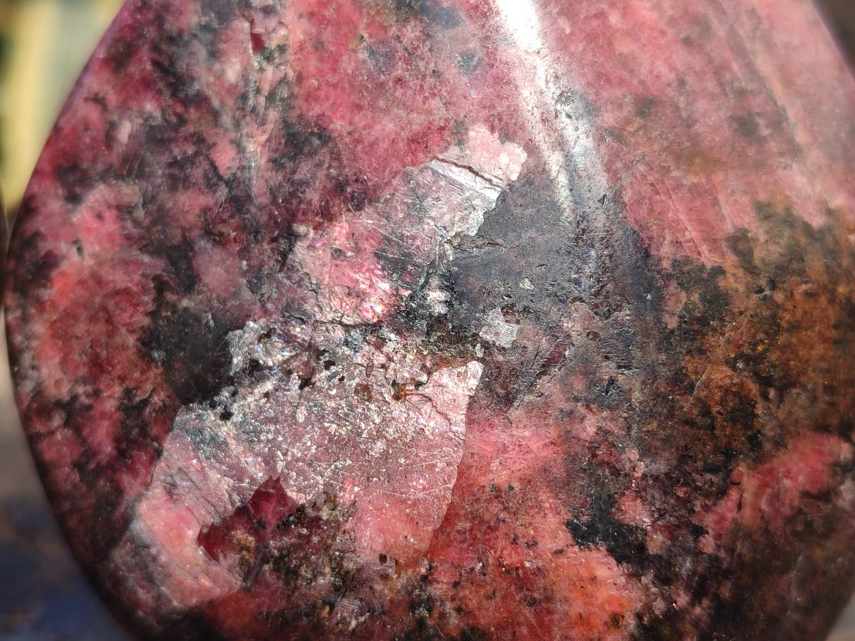 Polished Rhodonite Standing Display Pieces x 2 From Rhusinga, Zimbabwe
